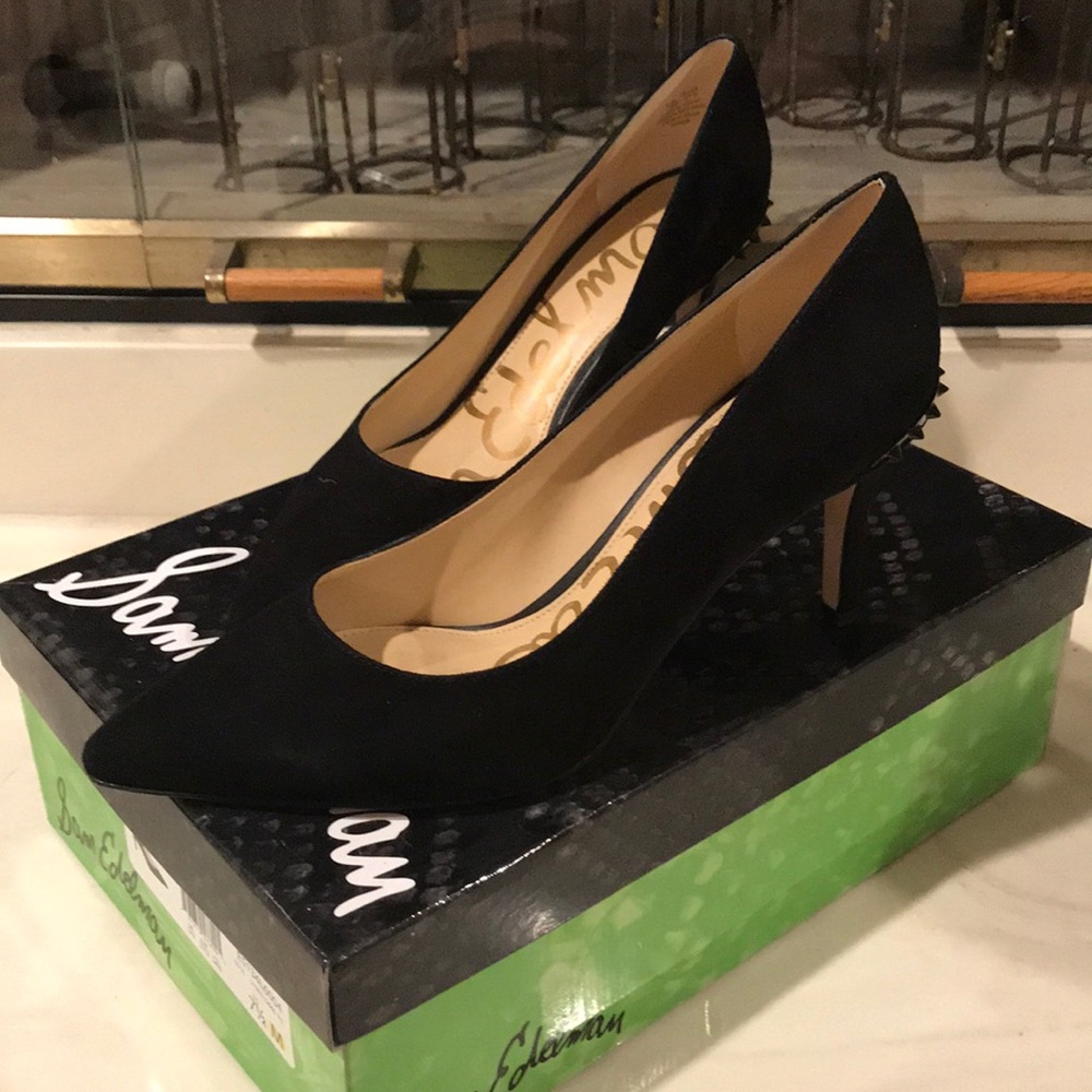 Sam Edelman Tonia, Black Suede Heels